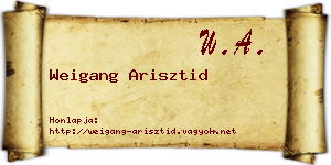 Weigang Arisztid névjegykártya